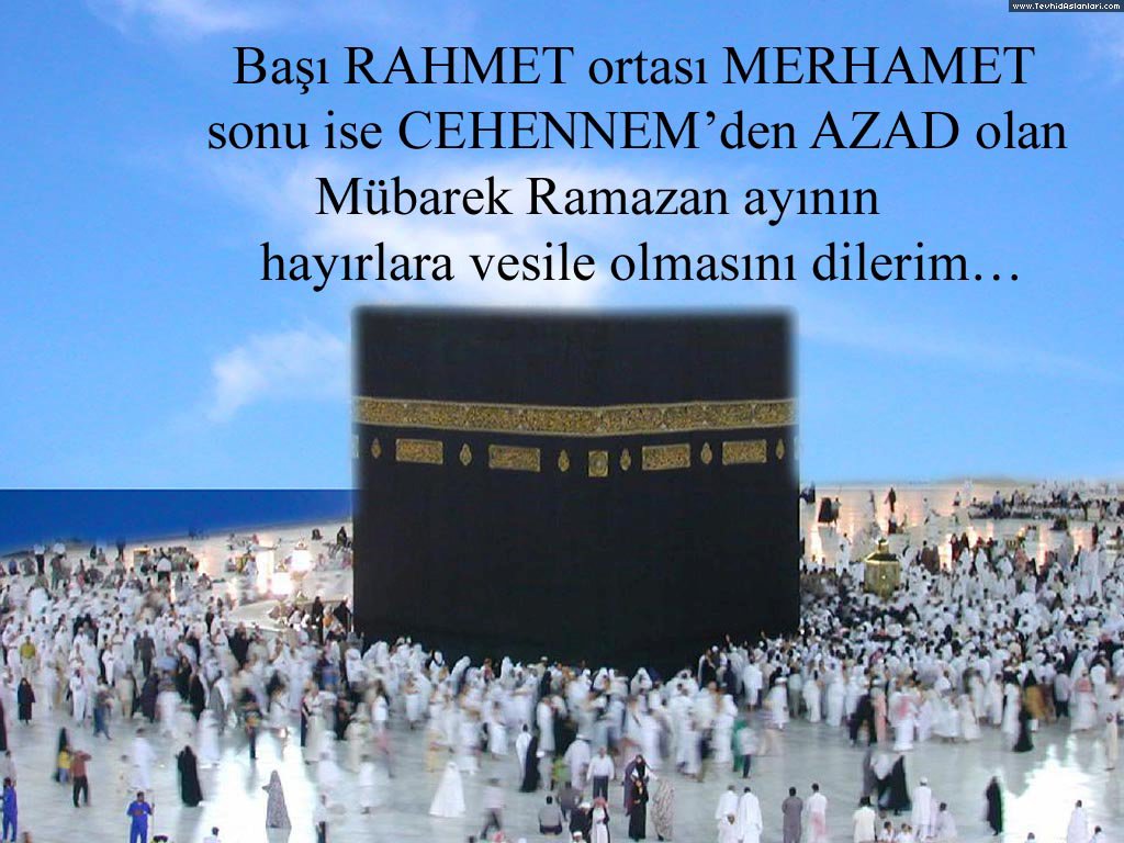 Başı Rahmet ortası Merhamet sonu ise CEHENNEM'den azad olan Mübarek Ramazan ayının hayırlara vesile olmasını dilerim